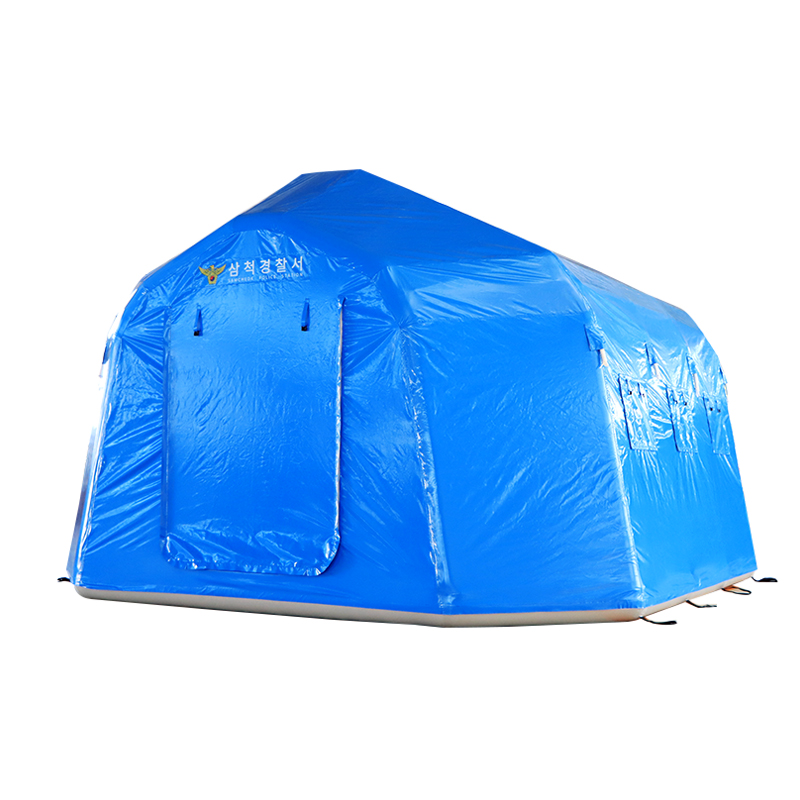 藍色單層20平充氣帳篷
